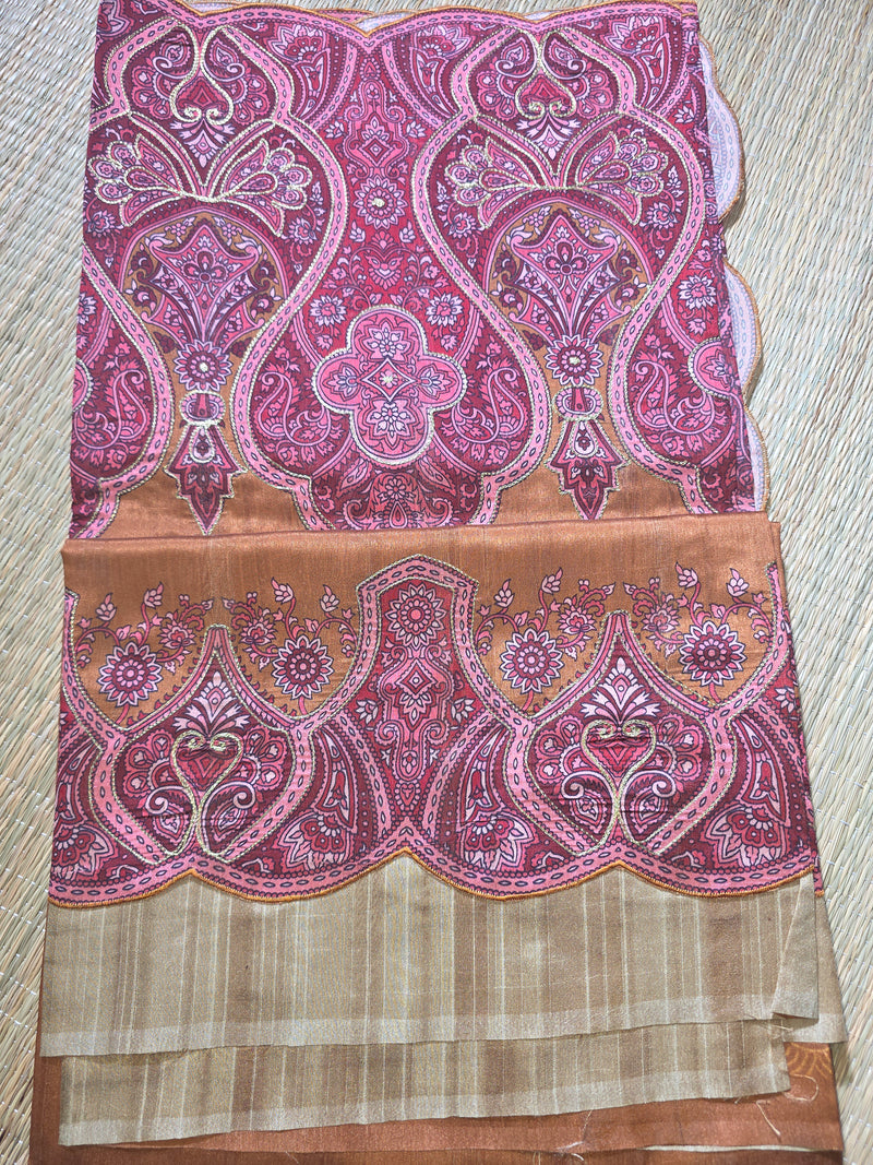 Tussar Silk Saree with Exclusive Applique Work