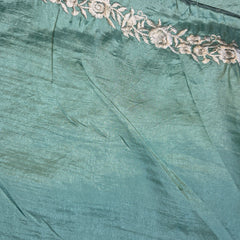 Pure Raw Silk Saree with Falcon Embroidered Pallu