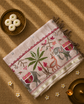 Pure Handloom Tussar Silk Saree with Embroidery and sequins in Muslin Pallu
