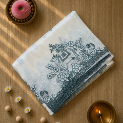 Glass Tissue Saree with Pichwai Cutwork