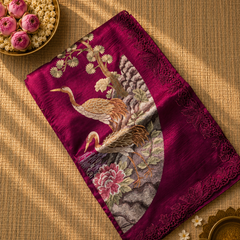 Pure Raw Silk Saree with Embroidery