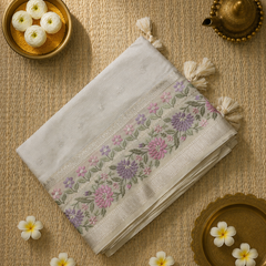 Kota Tissue Saree with Embroidery and All over Butis