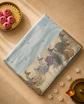 Pure Kora Tissue Silk Saree with Swan Embroidered borders