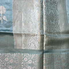 Raw Mango Saree with woven motifs