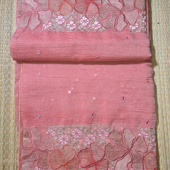 Crush Tissue Saree with Thread and Mirror Work
