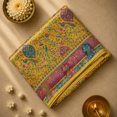 Pure Crepe Saree with Stunning Brocade Weaving