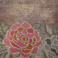 Pure Kora TissueSaree with Exquisite Petit Point Embroidery