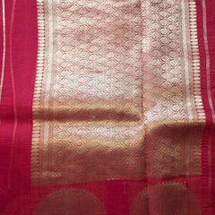Pure Organza Handloom Saree in Ruby Red