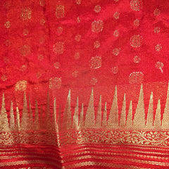 Premium Semi Mysore Crepe with Vintage Temple Border and Rich Pallu