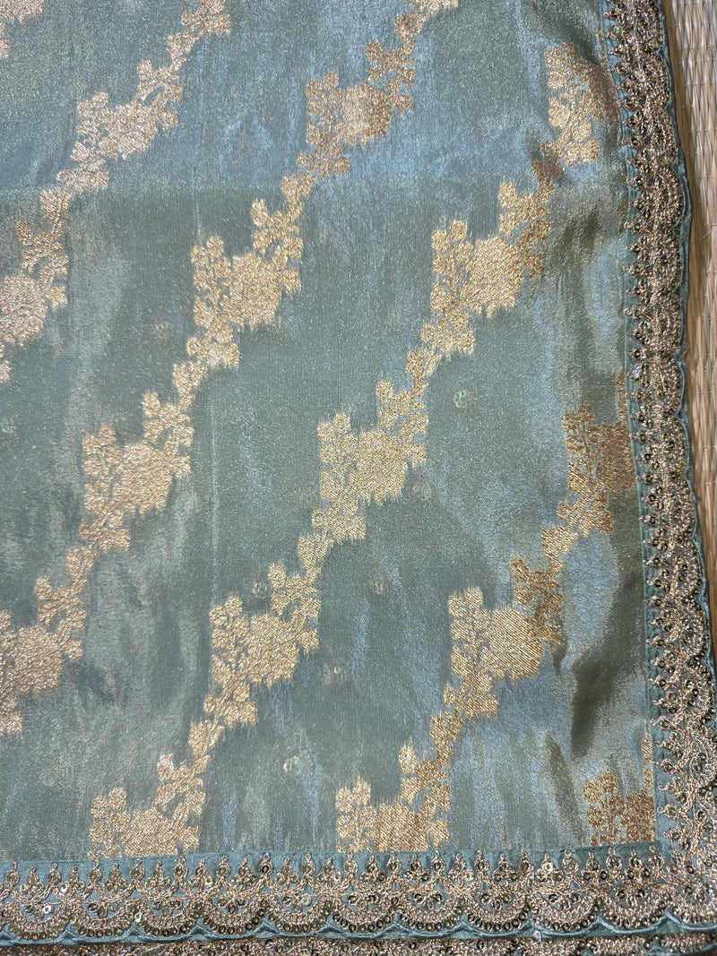 Pure Tissue Saree with Rich Blouse