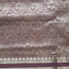 Premium Semi Mysore Crepe Saree with Vintage Checks and Rich Pallu