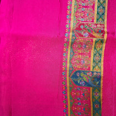 Pure Crepe Saree with Stunning Brocade Weaving