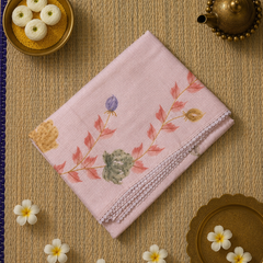 Cotton Kota Saree with Digital Print and Embroidery