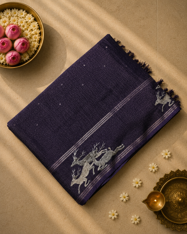 Tussar Silk with Embroidery