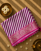 Pure Dola Silk Saree with Applique work in Lehariya pattern