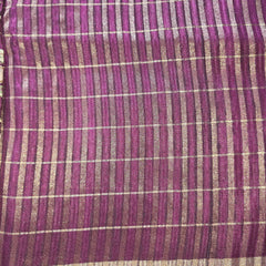 Pure Handloom Tussar Saree with Zari Checks and Embroidery