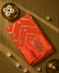 Crepe Saree with Contrast Blouse , Rich Pallu and Satin Border