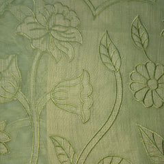Pure Linen Saree with Beautiful Applique Work