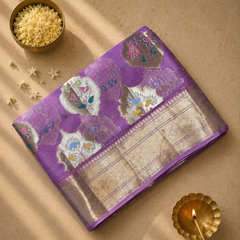 Pure Kota Doria Saree with Allover Meena Butis
