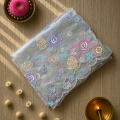 Organza Tissue Saree with Pretty Florals