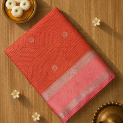 Premium Semi Mysore Crepe Saree with Thread Weaving and Rich Pallu