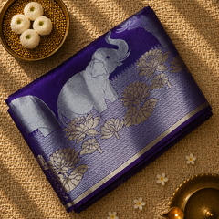 Tussar Silk Saree with woven Pattern in Skirt Border