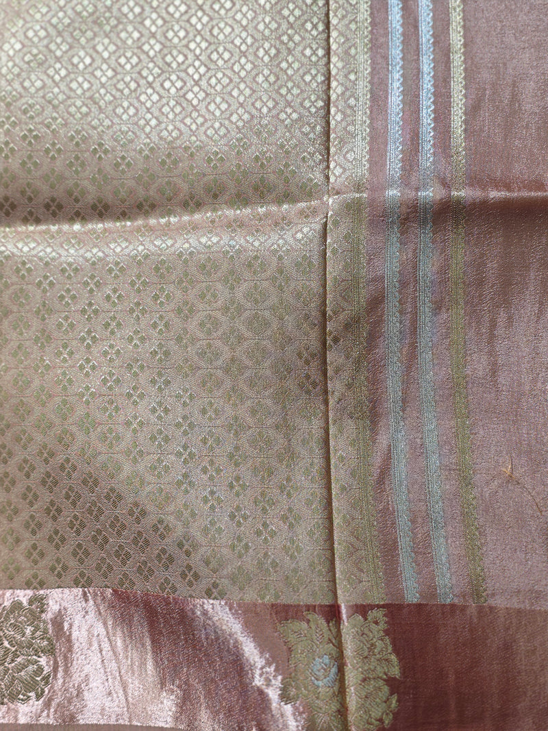 Raw Mango Saree with Contrast Blouse