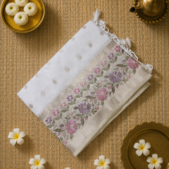 Kota Tissue Saree with Embroidery and All over Butis
