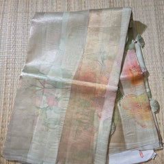 Digital Printed Pure Organza and Tissue Saree with Satin Blouse
