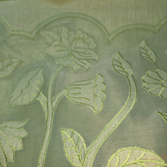 Pure Linen Saree with Beautiful Applique Work