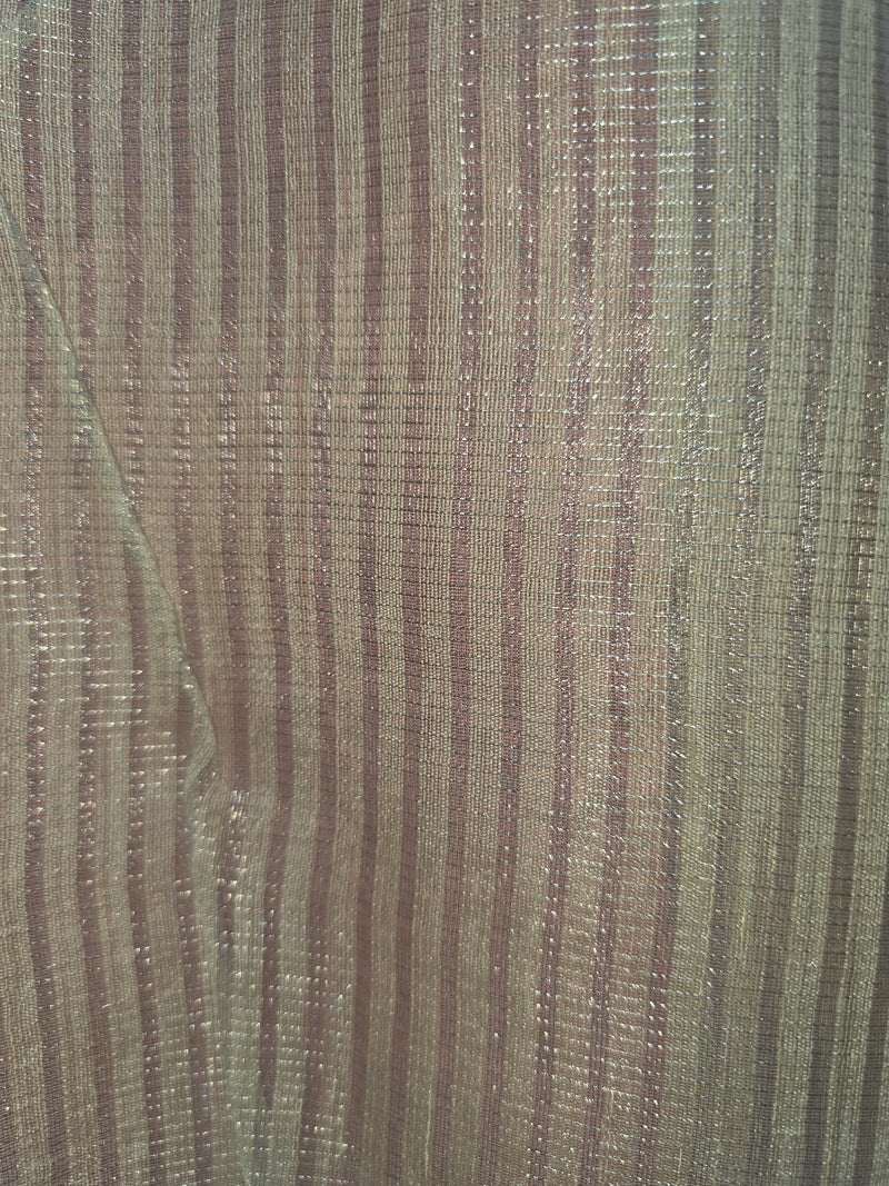 Pink Linen Tissue Saree with Thread work