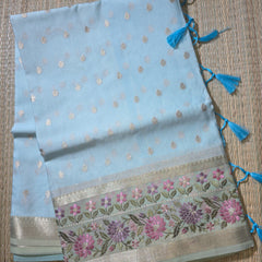 Kota Tissue Saree with Embroidery and All over Butis