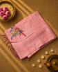 Tussar Silk Saree with Zari Checks and Embroidery