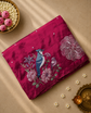 Pure Raw Silk with Cutwork and petitpoint embroidery
