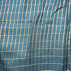 Pure Handloom Tussar Saree with Petit Point Embroidery all over