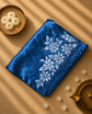 Pure Dola Silk Saree with Placement Applique Work