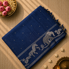 Tussar Silk Saree with Embroidery