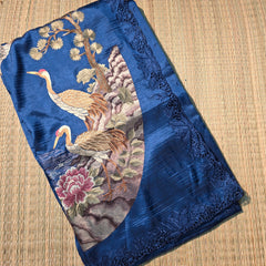Pure Raw Silk Saree with Embroidery