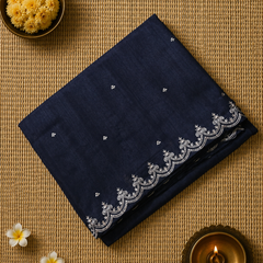 Tussar Silk Saree with Classic Embroidery