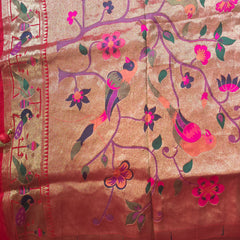 Bandhani Saree with Pithani Border