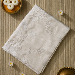 Kota Tissue Saree with Applique Work