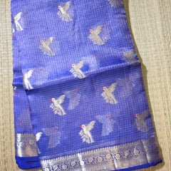Pure Kota Doria Saree with Bird Motifs