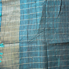 Pure Handloom Tussar Saree with Petit Point Embroidery all over