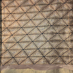 Pure Kora Tissue Silk Saree with Swan Embroidered borders