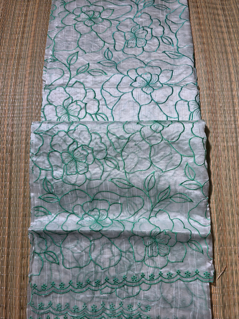 Ivory Pure Chanderi with all over Thread work