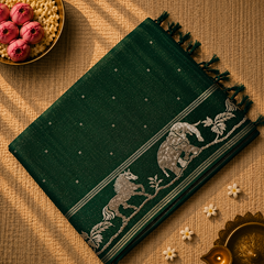 Tussar Silk Saree with Embroidery