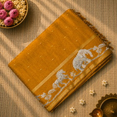 Tussar Silk Saree with Embroidery