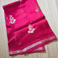 Pure Raw Green Mango Saree with Rich Pallu