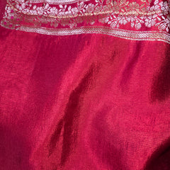 Pure Raw Green Mango Saree with Rich Pallu