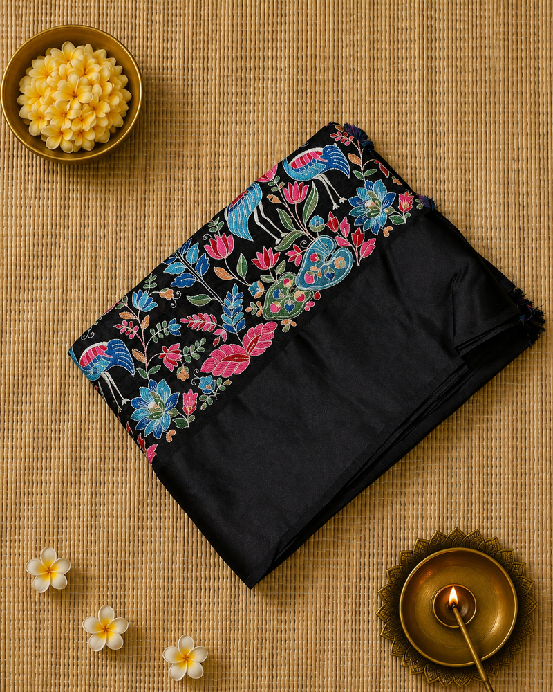 Tussar Linen Saree with Stunning Embroidery